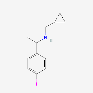 molecular formula C12H16IN B13265214 (Cyclopropylmethyl)[1-(4-iodophenyl)ethyl]amine 