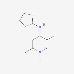 molecular formula C13H26N2 B13265218 N-cyclopentyl-1,2,5-trimethylpiperidin-4-amine 