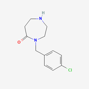 molecular formula C12H15ClN2O B1326523 4-(4-Chlorobenzyl)-1,4-diazepan-5-one CAS No. 1076243-02-1