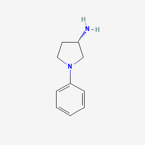 molecular formula C10H14N2 B13265251 (3S)-1-phenylpyrrolidin-3-amine 