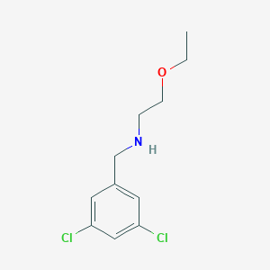 molecular formula C11H15Cl2NO B13265256 [(3,5-Dichlorophenyl)methyl](2-ethoxyethyl)amine 