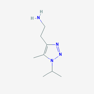 molecular formula C8H16N4 B13265273 2-[5-Methyl-1-(propan-2-yl)-1H-1,2,3-triazol-4-yl]ethan-1-amine 