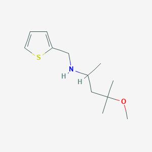 molecular formula C12H21NOS B13265281 (4-Methoxy-4-methylpentan-2-yl)(thiophen-2-ylmethyl)amine 