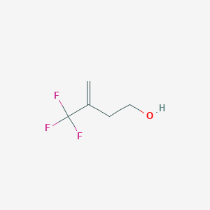 molecular formula C5H7F3O B13265308 3-(Trifluoromethyl)but-3-en-1-ol 