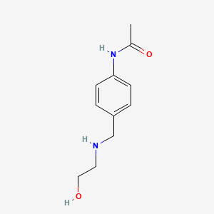 molecular formula C11H16N2O2 B13265315 N-(4-{[(2-hydroxyethyl)amino]methyl}phenyl)acetamide 