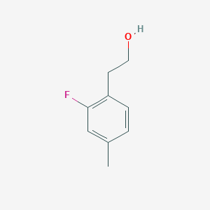 molecular formula C9H11FO B13265356 2-(2-Fluoro-4-methylphenyl)ethan-1-ol 