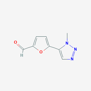 molecular formula C8H7N3O2 B13265368 5-(1-Methyl-1H-1,2,3-triazol-5-yl)furan-2-carbaldehyde 