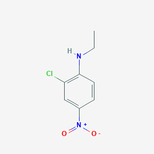 molecular formula C8H9ClN2O2 B13265375 2-chloro-N-ethyl-4-nitroaniline CAS No. 6085-93-4