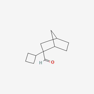 molecular formula C12H18O B13265381 2-Cyclobutylbicyclo[2.2.1]heptane-2-carbaldehyde 