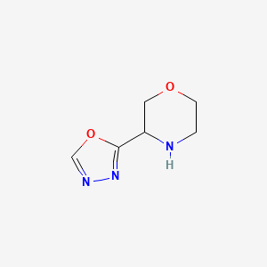 molecular formula C6H9N3O2 B13265385 3-(1,3,4-Oxadiazol-2-yl)morpholine 