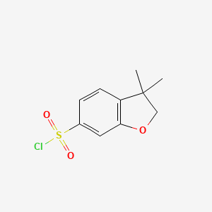 molecular formula C10H11ClO3S B13265391 3,3-Dimethyl-2,3-dihydro-1-benzofuran-6-sulfonyl chloride 