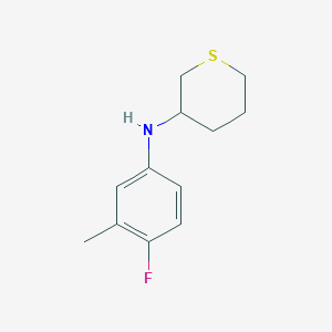 molecular formula C12H16FNS B13265392 N-(4-fluoro-3-methylphenyl)thian-3-amine 