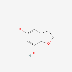 molecular formula C9H10O3 B13265420 5-Methoxy-2,3-dihydro-1-benzofuran-7-ol 