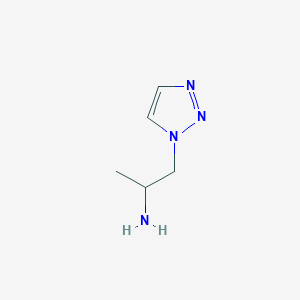 molecular formula C5H10N4 B13265423 1-(1H-1,2,3-Triazol-1-YL)-2-propanamine 