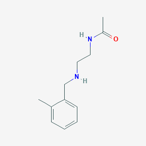 molecular formula C12H18N2O B13265425 N-(2-{[(2-methylphenyl)methyl]amino}ethyl)acetamide 