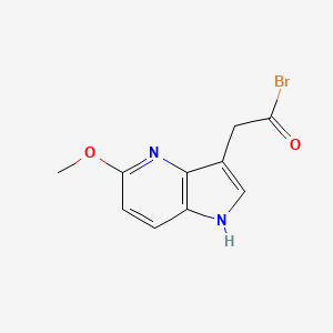 molecular formula C10H9BrN2O2 B13265430 2-{5-methoxy-1H-pyrrolo[3,2-b]pyridin-3-yl}acetyl bromide 