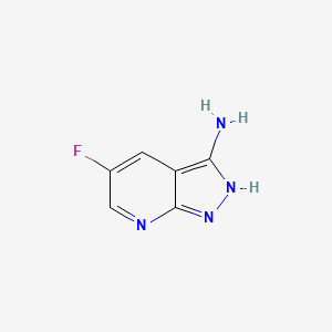 molecular formula C6H5FN4 B1326544 5-fluoro-1H-pyrazolo[3,4-b]pyridin-3-amine CAS No. 1034667-22-5