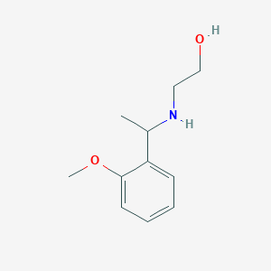 molecular formula C11H17NO2 B13265455 2-{[1-(2-Methoxyphenyl)ethyl]amino}ethan-1-ol 