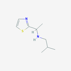 molecular formula C9H16N2S B13265484 (2-Methylpropyl)[1-(1,3-thiazol-2-yl)ethyl]amine 