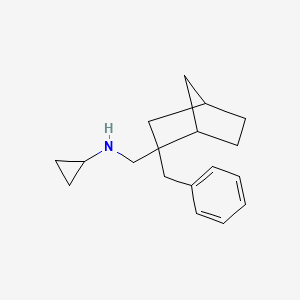molecular formula C18H25N B13265499 N-({2-benzylbicyclo[2.2.1]heptan-2-yl}methyl)cyclopropanamine 