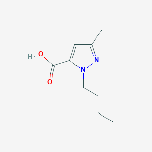 molecular formula C9H14N2O2 B13265513 1-Butyl-3-methyl-1H-pyrazole-5-carboxylic acid 
