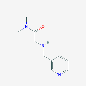 molecular formula C10H15N3O B13265542 N,N-Dimethyl-2-[(pyridin-3-ylmethyl)amino]acetamide 