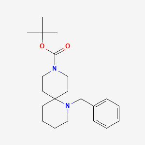 molecular formula C21H32N2O2 B1326559 Tert-butyl 1-benzyl-1,9-diazaspiro[5.5]undecane-9-carboxylate CAS No. 1100748-67-1