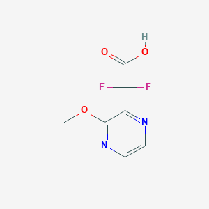 molecular formula C7H6F2N2O3 B13265604 2,2-Difluoro-2-(3-methoxypyrazin-2-yl)acetic acid 