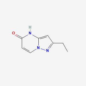 molecular formula C8H9N3O B13265605 2-ethyl-4H,5H-pyrazolo[1,5-a]pyrimidin-5-one 