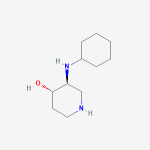 molecular formula C11H22N2O B13265644 (3S,4S)-3-(Cyclohexylamino)piperidin-4-ol 