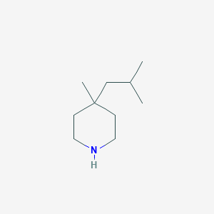 molecular formula C10H21N B13265652 4-Methyl-4-(2-methylpropyl)piperidine 
