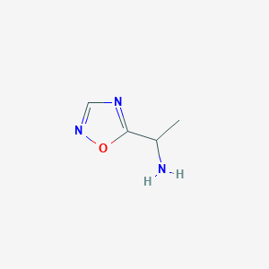 molecular formula C4H7N3O B13265664 1-(1,2,4-Oxadiazol-5-yl)ethanamine 