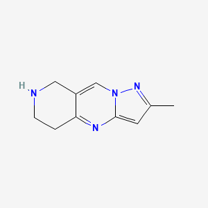 molecular formula C10H12N4 B13265665 5-Methyl-2,6,7,11-tetraazatricyclo[7.4.0.0,3,7]trideca-1,3,5,8-tetraene 