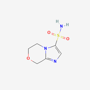 molecular formula C6H9N3O3S B13265677 5H,6H,8H-imidazo[2,1-c][1,4]oxazine-3-sulfonamide 