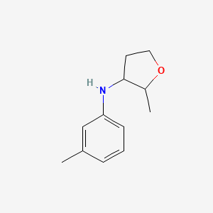 molecular formula C12H17NO B13265685 2-methyl-N-(3-methylphenyl)oxolan-3-amine 