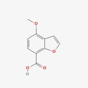 molecular formula C10H8O4 B13265697 4-Methoxy-1-benzofuran-7-carboxylic acid 