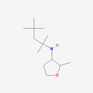 molecular formula C13H27NO B13265698 2-Methyl-N-(2,4,4-trimethylpentan-2-yl)oxolan-3-amine 