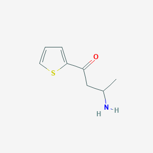molecular formula C8H11NOS B13265703 3-Amino-1-(thiophen-2-yl)butan-1-one 