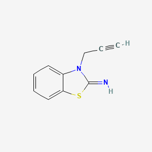 molecular formula C10H8N2S B13265704 3-(Prop-2-yn-1-yl)-2,3-dihydro-1,3-benzothiazol-2-imine 