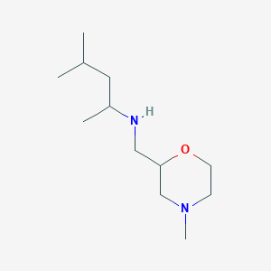 molecular formula C12H26N2O B13265705 [(4-Methylmorpholin-2-yl)methyl](4-methylpentan-2-yl)amine 