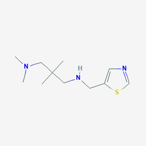 molecular formula C11H21N3S B13265715 [3-(Dimethylamino)-2,2-dimethylpropyl](1,3-thiazol-5-ylmethyl)amine 