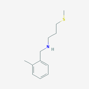 molecular formula C12H19NS B13265721 [(2-Methylphenyl)methyl][3-(methylsulfanyl)propyl]amine 