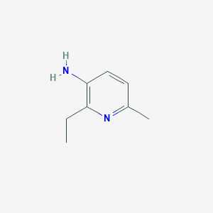 molecular formula C8H12N2 B13265733 2-Ethyl-6-methylpyridin-3-amine 