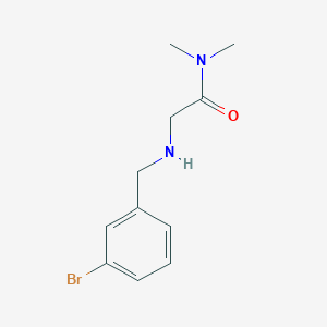 molecular formula C11H15BrN2O B13265750 2-{[(3-bromophenyl)methyl]amino}-N,N-dimethylacetamide 