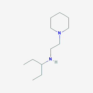 molecular formula C12H26N2 B13265765 (Pentan-3-yl)[2-(piperidin-1-yl)ethyl]amine 