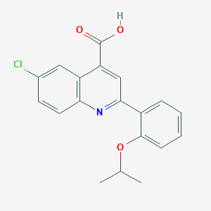 molecular formula C19H16ClNO3 B1326578 6-Chloro-2-(2-isopropoxyphenyl)quinoline-4-carboxylic acid CAS No. 932886-81-2