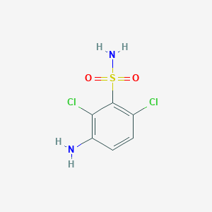 molecular formula C6H6Cl2N2O2S B13265784 3-Amino-2,6-dichlorobenzene-1-sulfonamide 