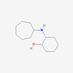 molecular formula C13H25NO B13265790 2-(Cycloheptylamino)cyclohexan-1-ol 
