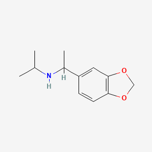 molecular formula C12H17NO2 B13265794 n-(1-(Benzo[d][1,3]dioxol-5-yl)ethyl)propan-2-amine 