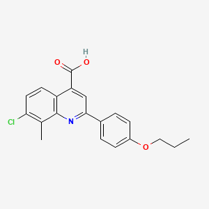7-Chloro-8-methyl-2-(4-propoxyphenyl)quinoline-4-carboxylic acid